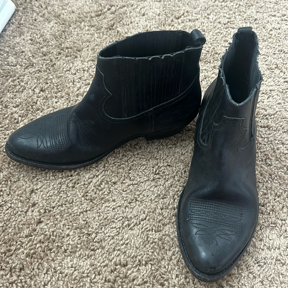 Golden Goose black western boots
